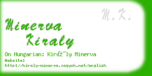 minerva kiraly business card